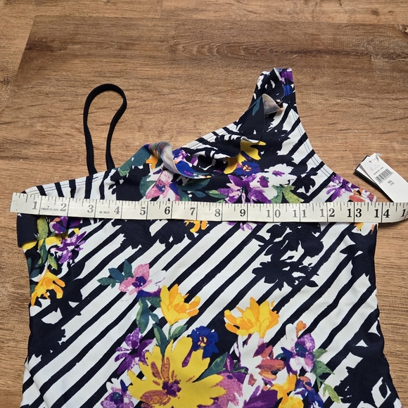 NWT! GAP Yellow and Purple One Piece Swimsuit Floral Design - Picture 5 of 5